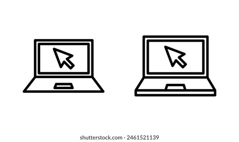 Laptop icon set. computer icon vector
