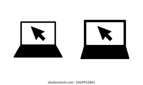 Laptop icon set. computer icon vector