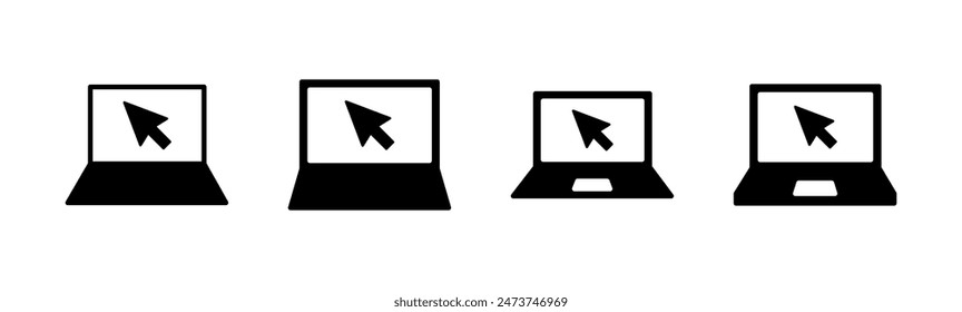 Laptop icon set. computer icon vector