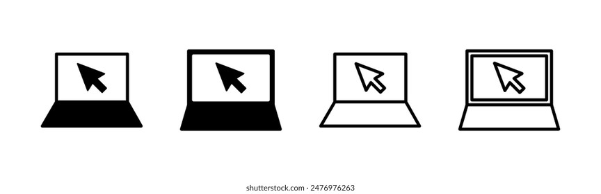Laptop icon set. computer icon vector