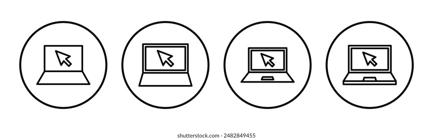 Laptop icon set. computer icon vector