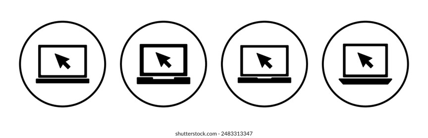 Laptop icon set. computer icon vector
