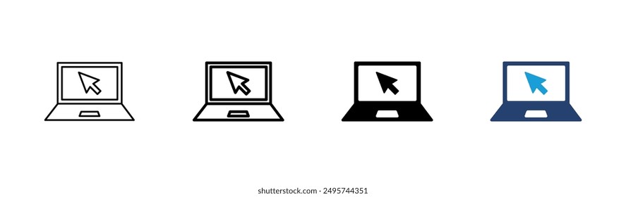 Laptop icon set. computer icon vector