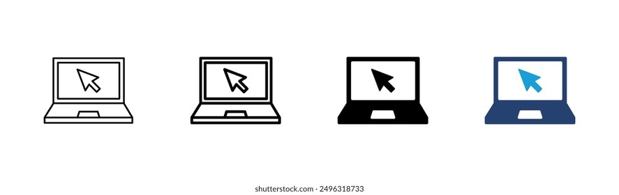 Laptop icon set. computer icon vector