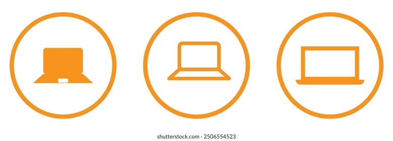 Laptop icon set. computer icon vector