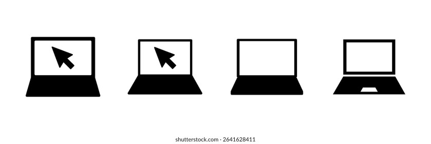 Laptop icon set. computer icon vector
