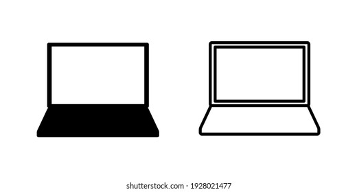 Laptop icon set. computer icon vectors