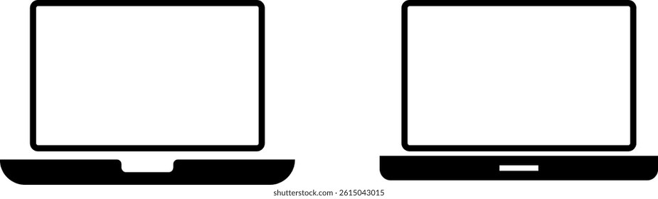 Laptop icon set. Electronic devices. Responsive display web design sign. Technology symbol. Modern Digital equipment
