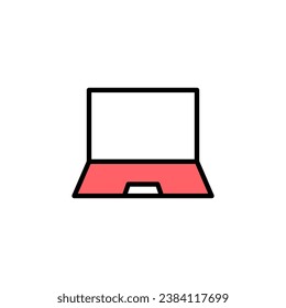 Laptop icon set illustration. computer sign and symbol