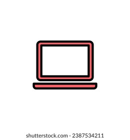 Laptop icon set illustration. computer sign and symbol