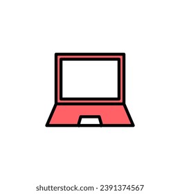 Ilustración del conjunto de iconos de la laptop. símbolo y signo de equipo