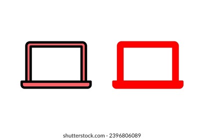Ilustración del conjunto de iconos de la laptop. símbolo y signo de equipo