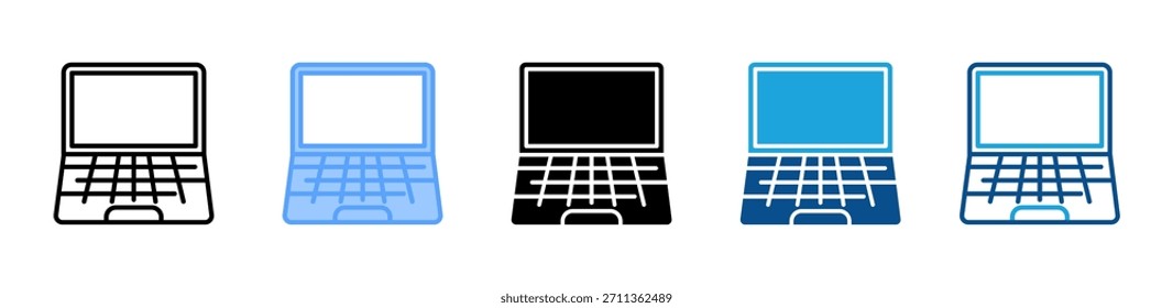 Ícone do laptop definir coleção de vários estilos
