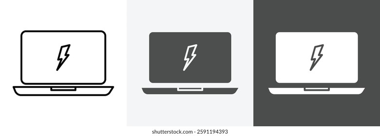 Laptop Icon set vector art