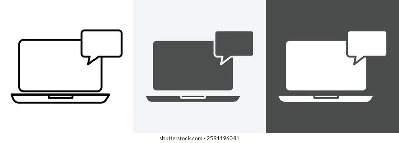 Laptop icon set vector art