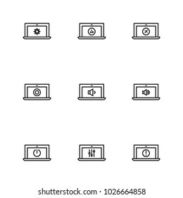Laptop icon set vector collection, suitable with your gadget content