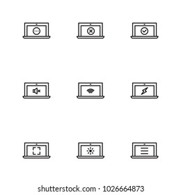 Laptop icon set vector collection, suitable with your gadget content