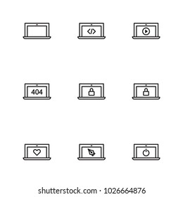 Laptop icon set vector collection, suitable with your gadget content