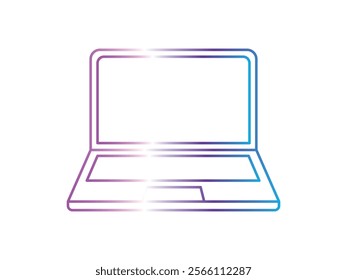 Laptop icon set. Vector illustration.