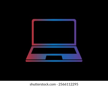 Laptop icon set. Vector illustration.