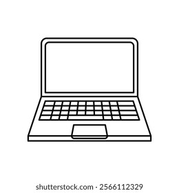 Laptop icon set. Vector illustration.