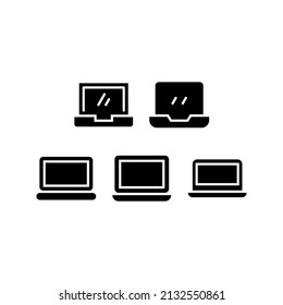 Laptop Icon Set Vector Symbol Design Illustration