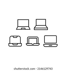 Laptop Icon Set Vector Symbol Design Illustration
