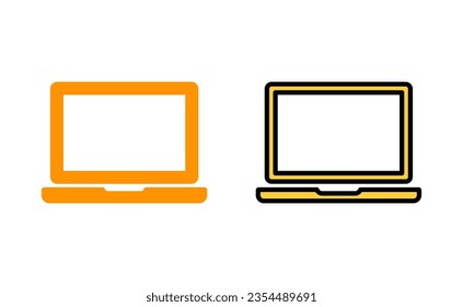 Laptop icon set for web and mobile app. computer sign and symbol