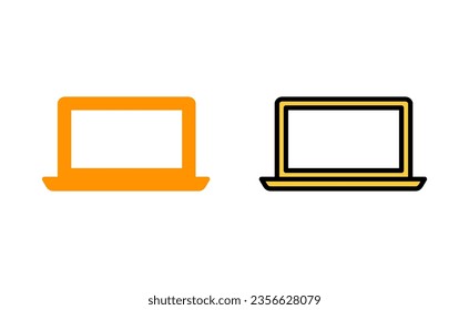 Laptop icon set for web and mobile app. computer sign and symbol