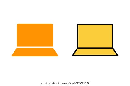 Laptop icon set for web and mobile app. computer sign and symbol
