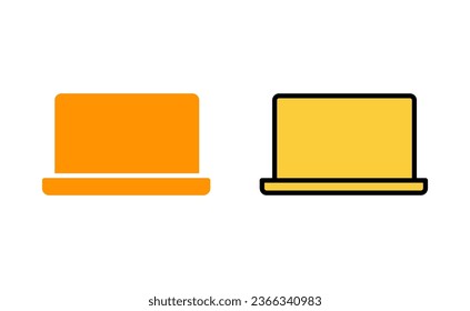Laptop icon set for web and mobile app. computer sign and symbol