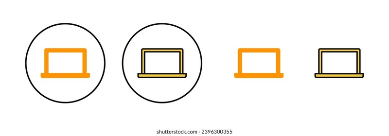 Laptop icon set for web and mobile app. computer sign and symbol