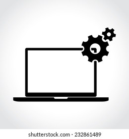 Laptop icon, settings