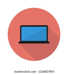 Laptop icon with shadow