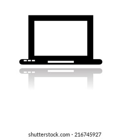 Laptop Icon  with shadow