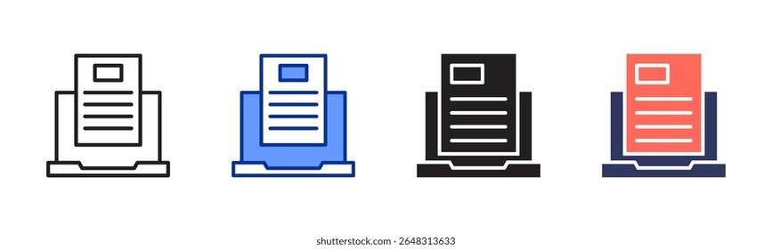 Laptop icon sheet multiple style collection