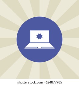 laptop icon. sign design. background