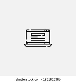 Laptop icon sign vector,Symbol, logo illustration for web and mobile
