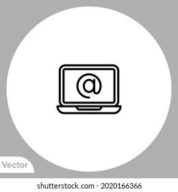 Laptop icon sign vector,Symbol, logo illustration for web and mobile