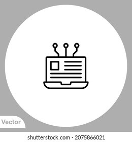 Laptop icon sign vector,Symbol, logo illustration for web and mobile