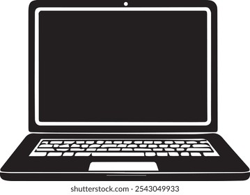 A Laptop icon silhouette vector art illustration