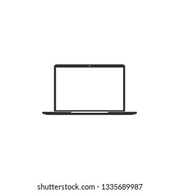 Laptop icon in simple design. Vector illustration.