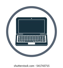 Laptop icon. Simple design for web and mobile