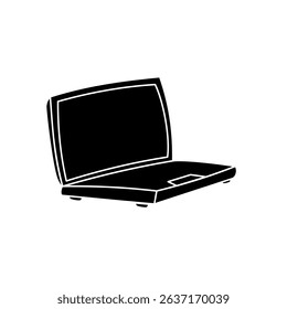 laptop icon, simple flat style, vector illustration symbol sign logo template pictogram, for ui or ux isolated on white for mobile app, editable