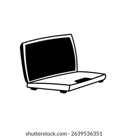 laptop icon, simple flat style, vector illustration symbol sign logo template pictogram, for ui or ux isolated on white for mobile app, editable