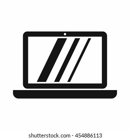 Laptop icon in simple style isolated vector illustration