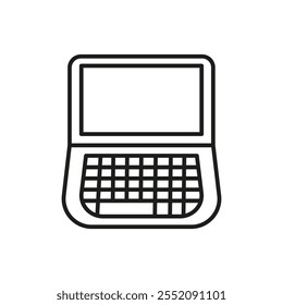 Laptop icon Simple thin line flat symbol
