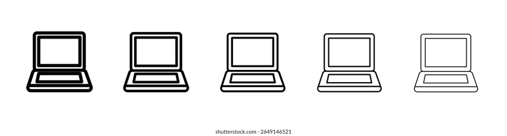 ícone do laptop vetor simples contorno logotipo