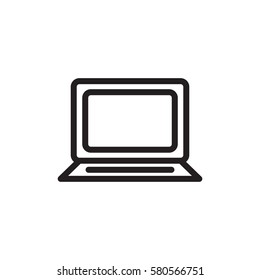 Laptop icon. Simple vector sign. Computer.