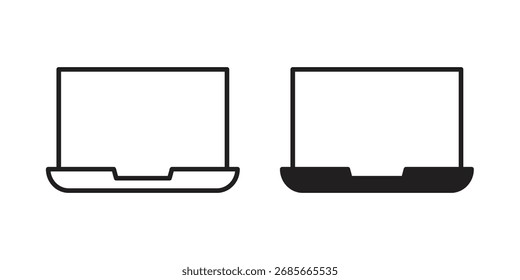 Símbolo de Vector simple del icono del ordenador portátil